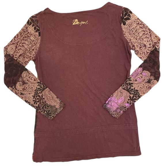 Desigual Claire Patterned Designer T-Shirt size Medium - Picture 3 of 10